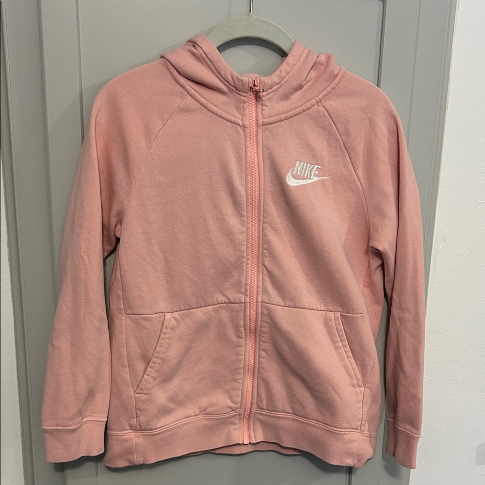 Nike Kids Light Pink Full-Zip Hoodie